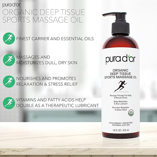 PURA D'OR 16 Oz Organic Deep Tissue Sports Massage - Image 6