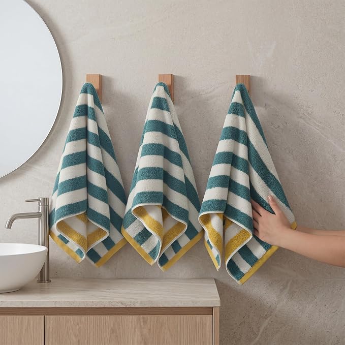 REDKISS 3-Pack Green Hand Towels - Image 4