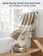 LANE LINEN 100% Cotton Bath Towels Set of 4 - Image 7
