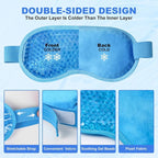 2Pack Cold Cooling Eye Mask, Reusable Hot Colder Therapy Gel Bead - Image 6