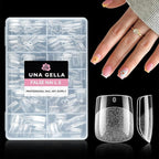 UNA GELLA Extra Short Square Nail Tips XS 216pcs Pre-shape Extra Short Square by UNAGELLA