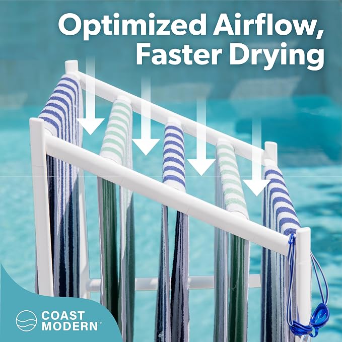 Coast Modern Pool Towel Rack – Choose Your Color - Image 4