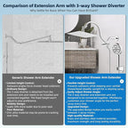Hibbent All Metal CUPC Certified Shower Head, Handheld Showerhead Combo - Image 3
