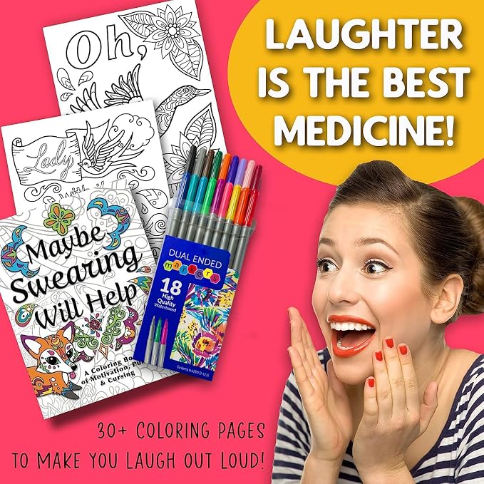Maybe Swearing Will Help Adult Coloring Book Set - Image 7
