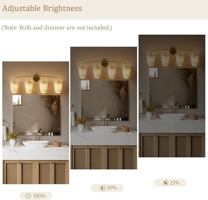 4-Light Bathroom Light Fixtures, Modern Light Fixtures - Image 7