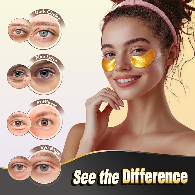 NAZANO 102 Pcs 24K Gold Under Eye Patches - Image 4