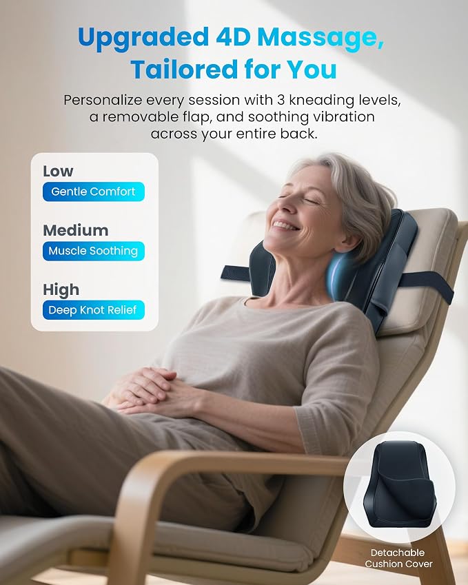 COMFIER Cordless Shiatsu Neck Back Massager - Image 4