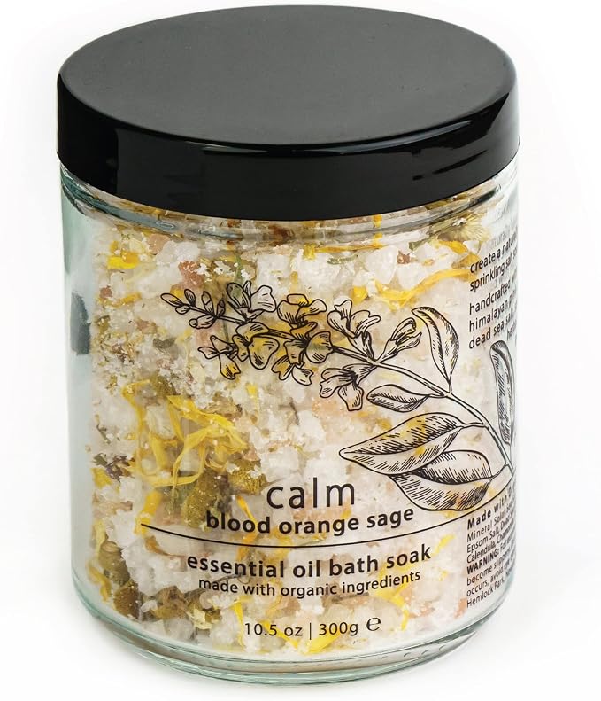 Hemlock Park Calm Essential Oil Bath Soak | Naturally Soothing Mineral Sea Salt by HemlockPark