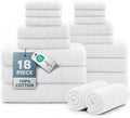 CASA PLATINO 100% Cotton Bath Towel Set 18 Pc by CasaPlatino