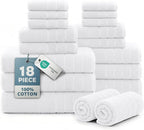 CASA PLATINO 100% Cotton Bath Towel Set 18 Pc by CasaPlatino