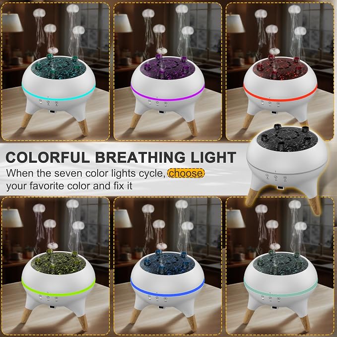 Morbou Essential Oil Diffuser Jellyfish Mist Dancing - Image 3
