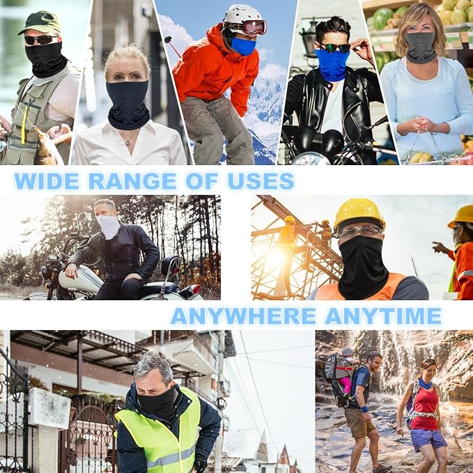 Neck Gaiter Face Mask: Scarf Gator Breathable Balaclava Cooling Cover Masks - Image 7