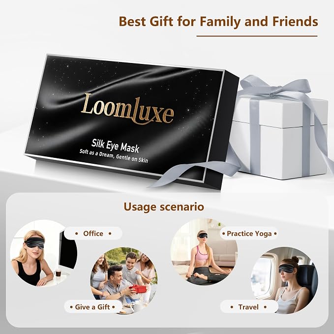 Sleep Mask Silk Eye Mask for Men Sleeping Mask, Adjustable Elastic Strap for - Image 7