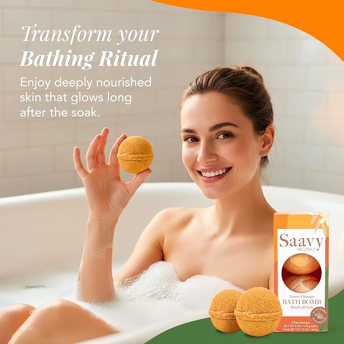 Saavy Naturals Bath Bombs – Relaxing Foaming Fizz Bubbles, Organic Bath Bombs - Image 2