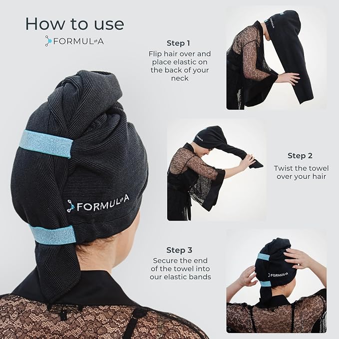 FORMUL-A Microfiber Hair Towel Wrap – Anti Frizz Towel - Image 3