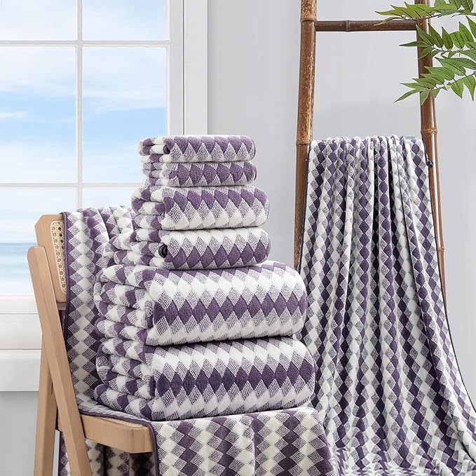 8 Piece Bathroom Towel Set |2 Oversized Bath Towels, 2 Hand Towels, 4 - Image 5