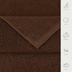CASA COPENHAGEN EcoPop 6Pcs 100% Cotton Large Designer Towels Gift Set- Toffee - Image 6