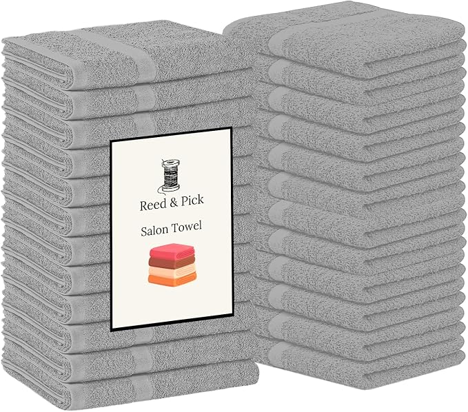 Reed&Pick Hand Towels Grey Economy Towels Salon Towels by Unknown