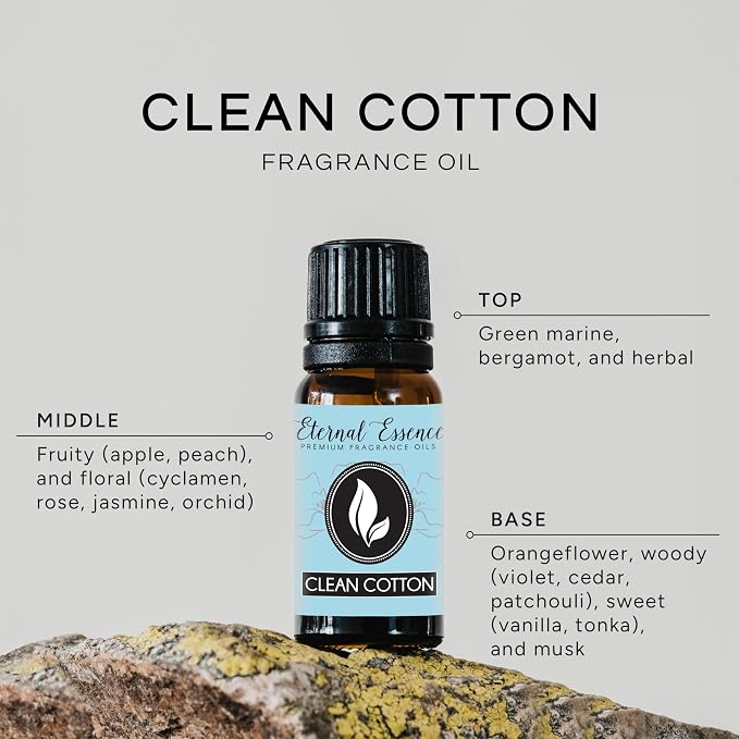 Clean Cotton Premium Grade Fragrance Oil - 10ml - Scented Oil - Image 2