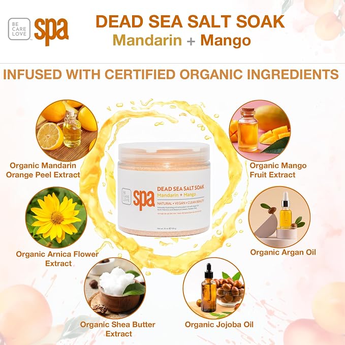 BCL Spa Mandarin Mango Dead Sea Salt Soak – Professional Age-Defying Soak - Image 2