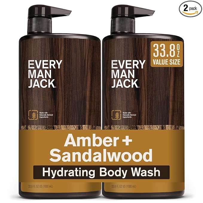 Every Man Jack Nourishing Amber + Sandalwood Mens Body Wash by EveryManJack