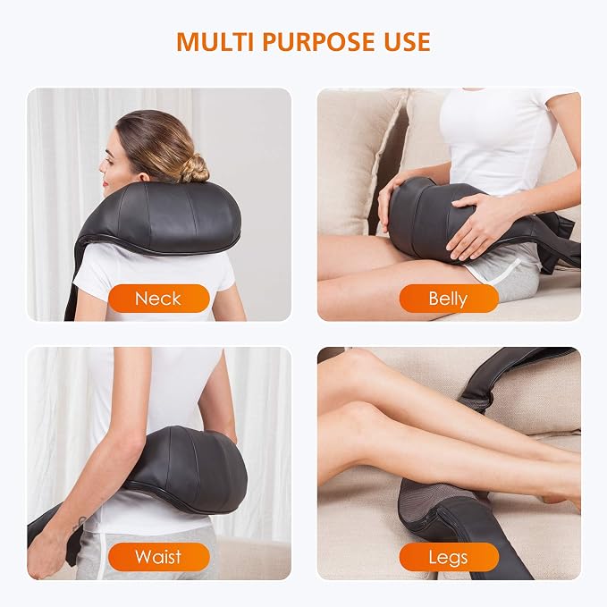 Snailax Neck Massager with Heat, Shiatsu Neck Back Massager - Image 4