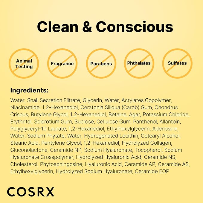 COSRX Advanced Snail Mucin Glass Glow Hydrogel Face Masks Skincare 3 EA - Image 7