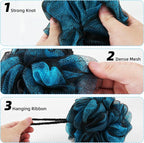 Chuya 60g Bath Loofahs Sponges, Shower Sponge Loofah Body Scrubber Balls - Image 4