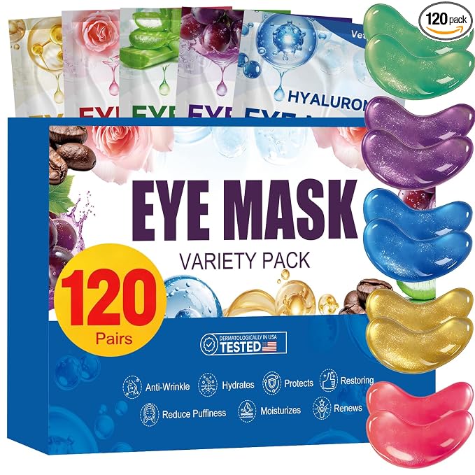 120 Pairs Under Eye Patches for Puffy Eyes and Dark Circles by Unknown