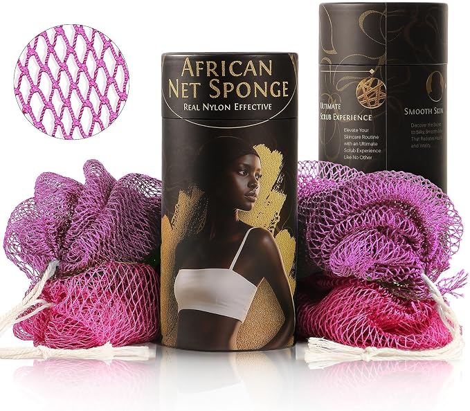 African Net Sponge Authentic Exfoliating Body Scrubber by SpiralScgv