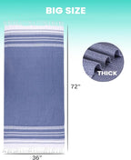 2 Packs Cotton Turkish Beach Towels Quick Dry Sand Free Soft Absorbent Extra - Image 5