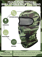 SATINIOR 6 Pcs Ski Mask Cover Balaclava Full Face Mask Summer Face Cover UV - Image 3