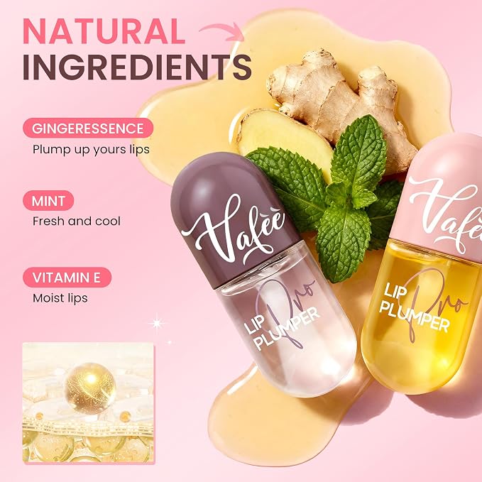 Lip Plumper by Vafee, Natural Lip Plumper and Lip Care Serum, Lip Enhancer - Image 6
