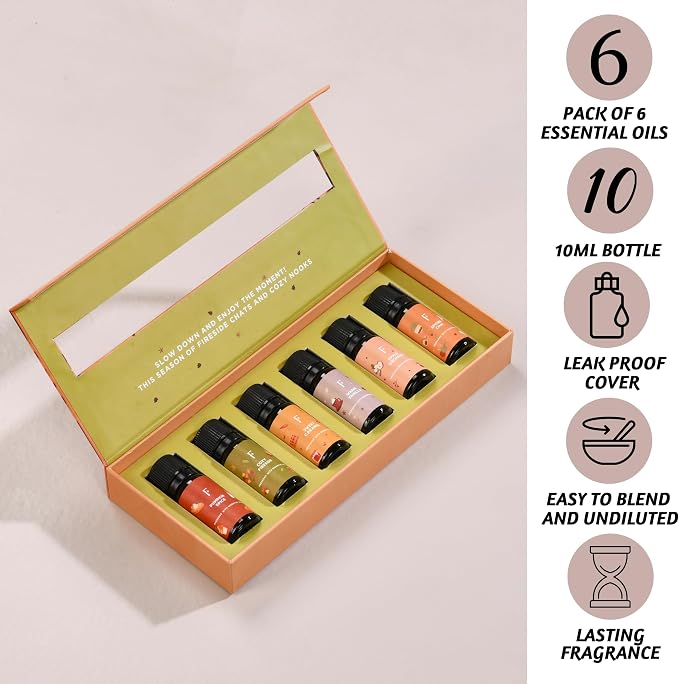Folkulture Fall is in The Air Essential Oils Set of 6 | Diffuser Fragrance Oils - Image 2