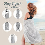 Premium 100% Cotton Turkish Towel – Vintage Light Grey, 35”x 67” – Quick Dry - Image 5