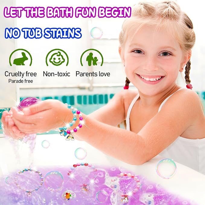 Unicorn Bath Bombs with Surprise Toys Inside - Image 4