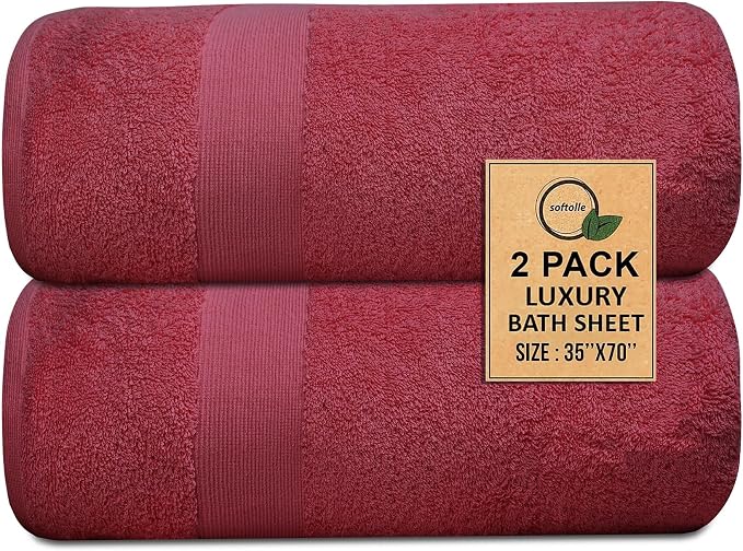 Softolle 100% Cotton Luxury Bath Sheets - Image 2
