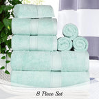 SUPERIOR Egyptian Cotton Pile 8 Piece Towel Set, Includes 2 Bath, 2 Hand - Image 3