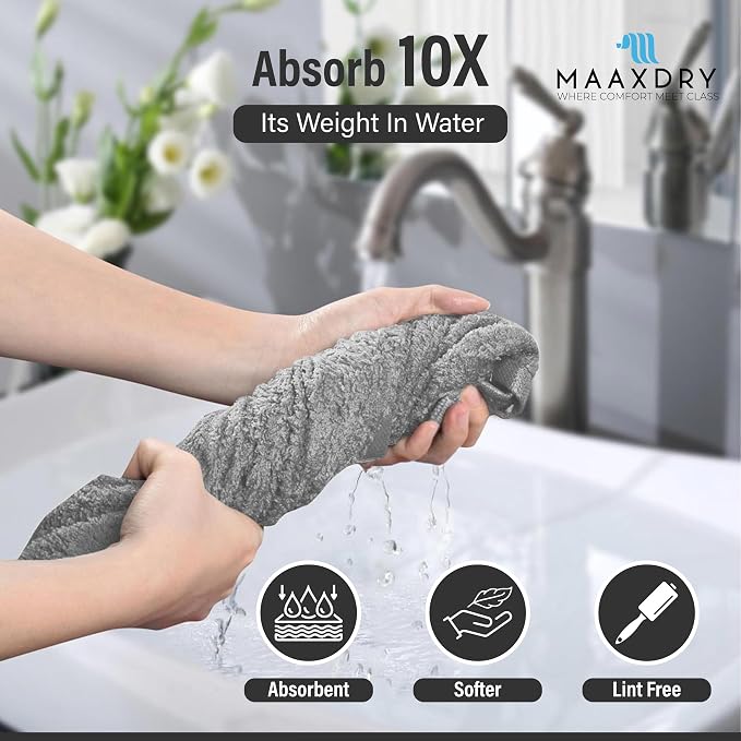 100% Cotton Large Hair Towel Wrap - Image 4