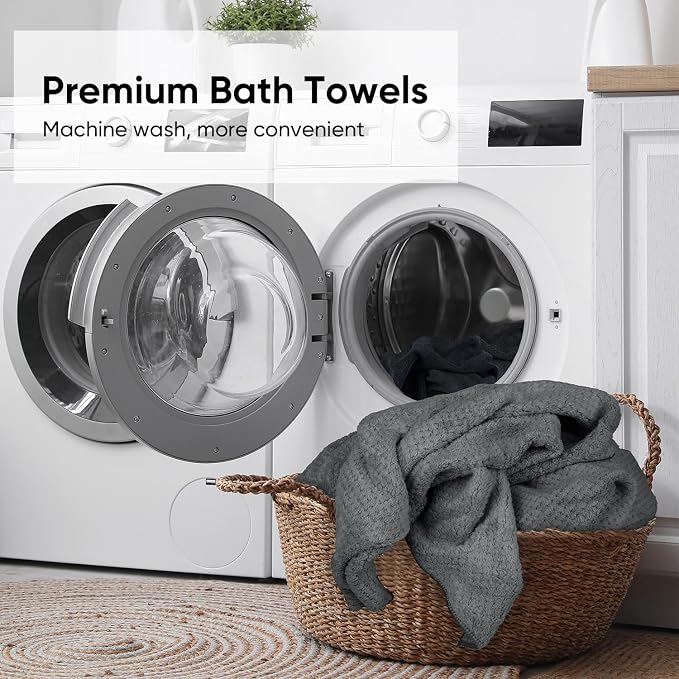 HOMEXCEL 6 Pack Bath Towel Set, Microfiber Ultra Soft Highly Absorbent Bath - Image 7