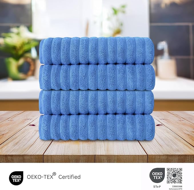 Classic Turkish Towels CTT Premium 4 Pack Bath Towels Set, Made - Image 6