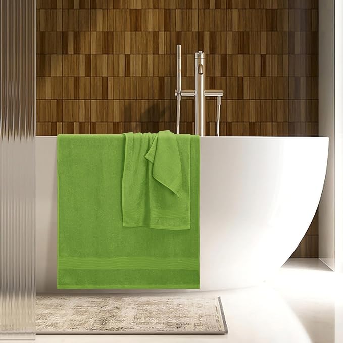 Belizzi Home 8 Piece Towel Set 100% Ring Spun Cotton, 2 Bath Towels 27x54 - Image 5