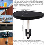 Swim Pool Bathtub Side Table Tray Accessories Leisure Spa Caddy, 360° Rotation - Image 5