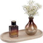 YKAJO Oval Real Marble Tray for Bathroom Kitchen Counter Stone Decorative by YKAJO