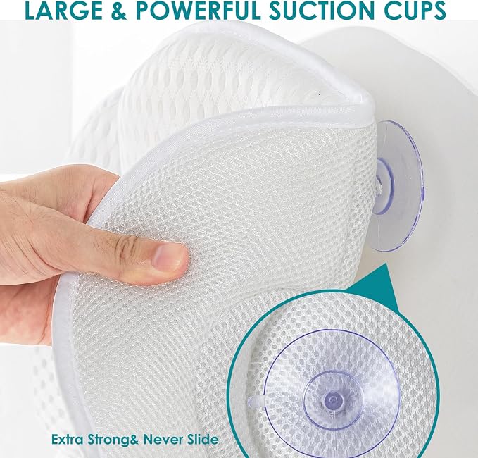 SQLHM Bath Pillows for Tub, Luxury Bath Pillow for Neck and Back Support-with - Image 5
