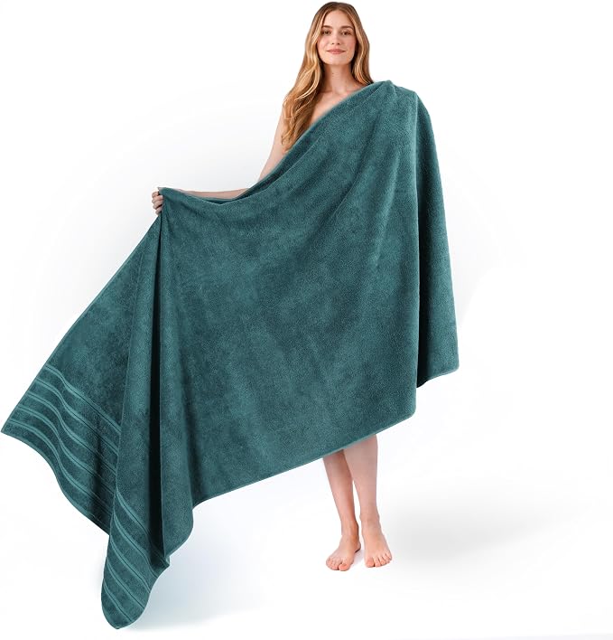 American Soft Linen 35x70 Jumbo Large Bath Towel, 600 GSM 100% Cotton Turkish by AmericanSoftLinen