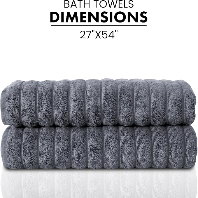 Classic Turkish Towels CTT Premium 2 Pack Bath Towels Set, Made - Image 5