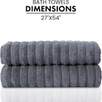 Classic Turkish Towels CTT Premium 2 Pack Bath Towels Set, Made - Image 5