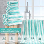 8 Piece Bathroom Towel Set |2 Oversized Bath Towels, 2 Hand Towels, 4 - Image 2