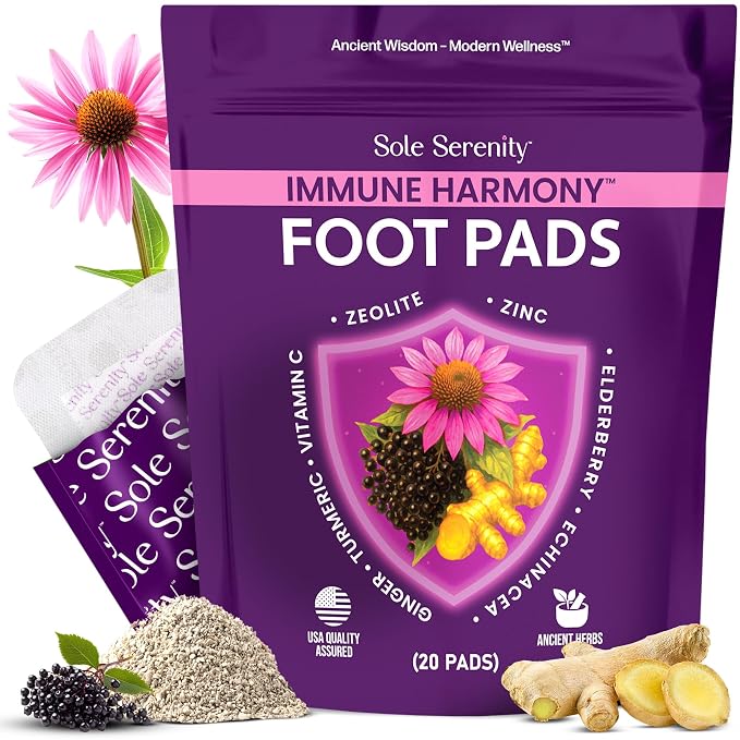Sole Serenity Foot Pads with Vitamin C, Elderberry, Ginger & Zinc - Image 8